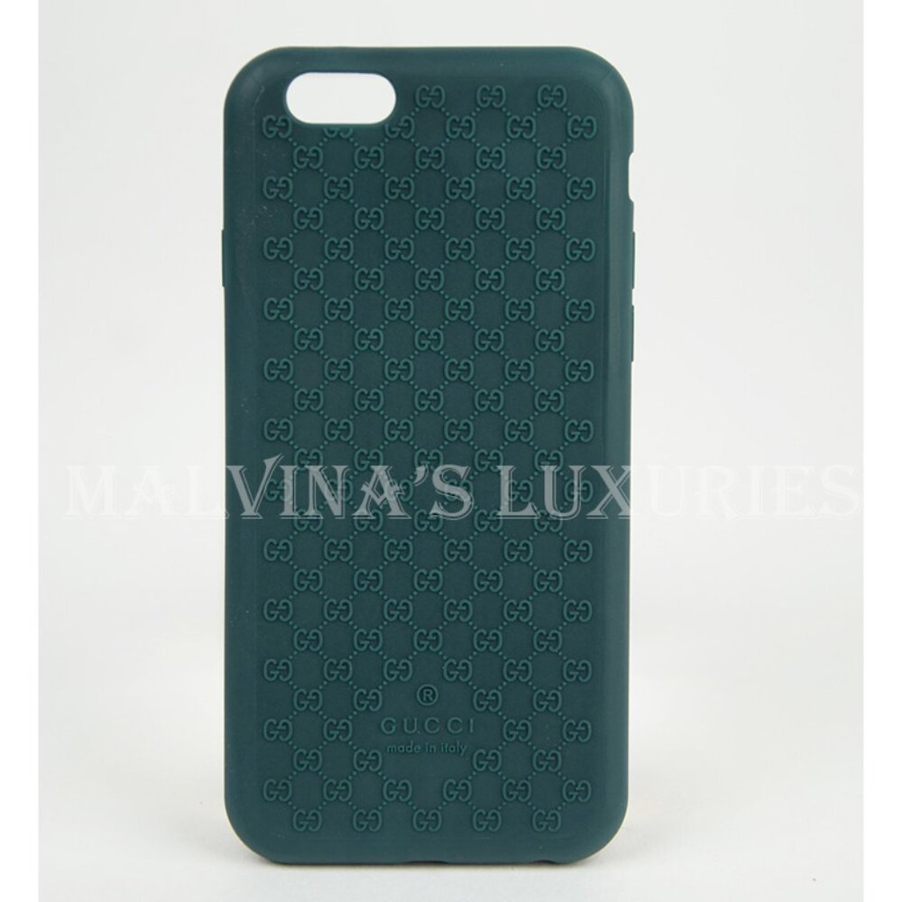 GUCCI iPHONE 6 CASE COVER GREEN BIO-PLASTIC GG GUCCISSIMA LOGO
